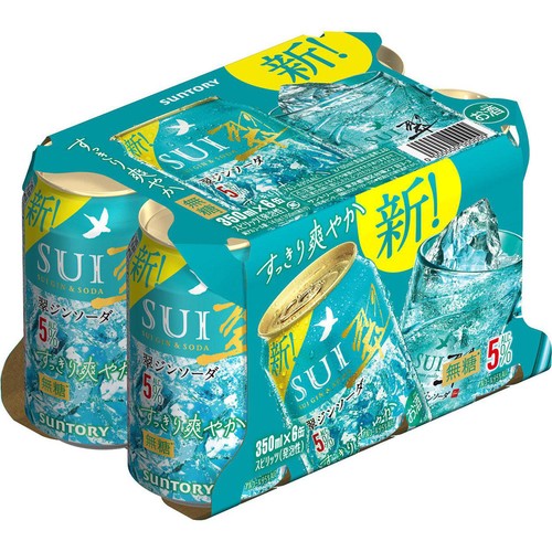 5%】 サントリー 翠ジンソーダ すっきり爽やか 350ml x 6本 Green