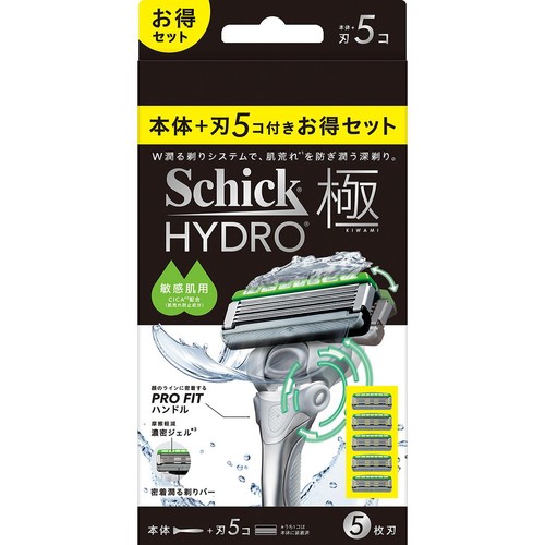 シック ハイドロ極 敏感肌用 5枚刃 コンボパック お得セット 本体 + 刃5コ