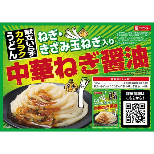 ダイショー 献立いらずカケラクうどんの素 中華ねぎ醤油 100g