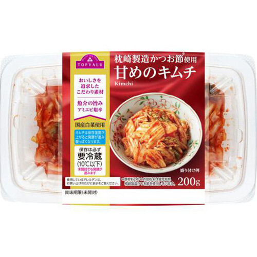枕崎製造かつお節使用 甘めのキムチ 200g トップバリュ Green Beans
