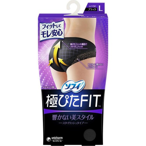 ユニ・チャーム ソフィ 極ぴたFIT スタイリッシュタイプ L ブラック 1個