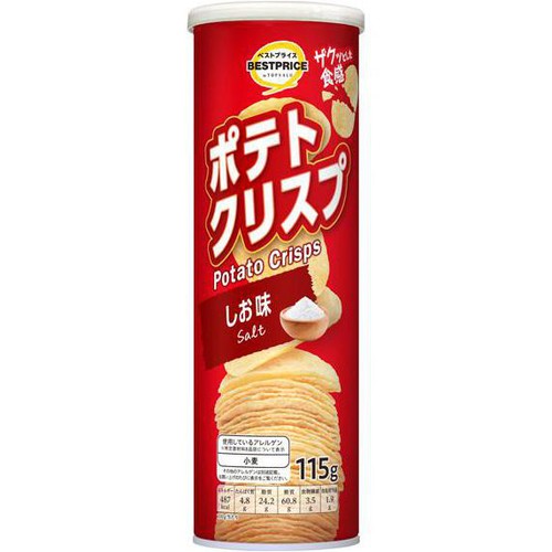 ポテトクリスプ しお味 115g トップバリュベストプライス
