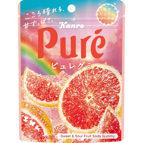 カンロ ピュレグミ 春空ピングレソーダ味 52g