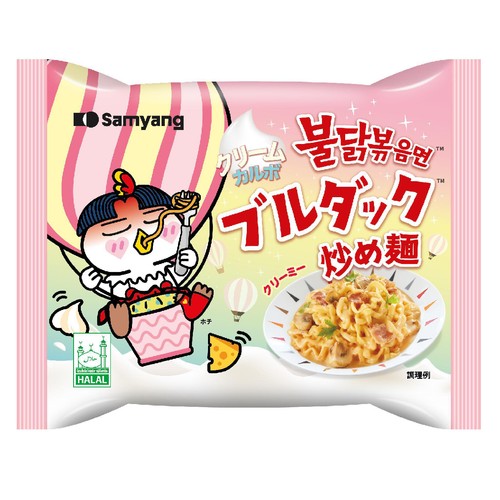 三養ジャパン クリームカルボナーラブルダック炒め麺袋 140g x 5食