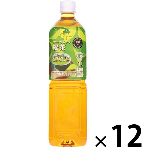 オーガニック 緑茶＜ケース＞ 1ケース 1000ml x 12本 トップバリュ グリーンアイ
