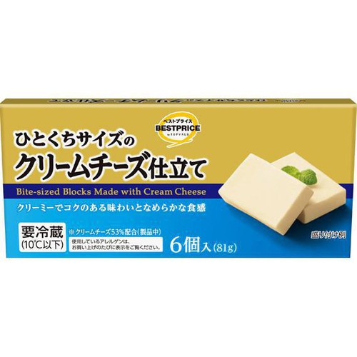 くりぃむちぃず ひとくちサイズのクリームチーズ仕立て 13.5g x 6個 トップバリュ