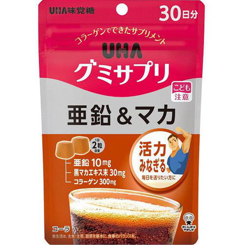 UHA味覚糖 UHAグミサプリ 亜鉛&マカ 60粒