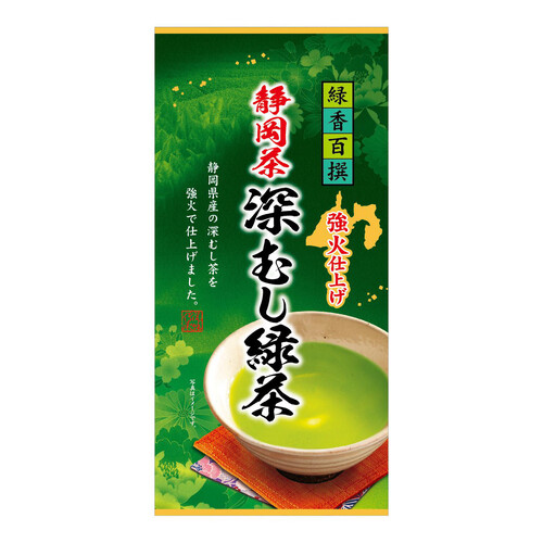 日本茶販売 緑香百撰 静岡茶強火深むし緑茶 100g
