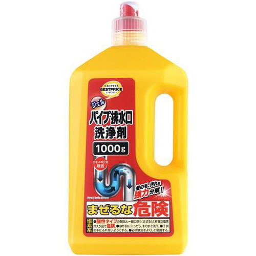パイプ排水口洗浄剤 ジェルタイプ 1000g トップバリュベストプライス
