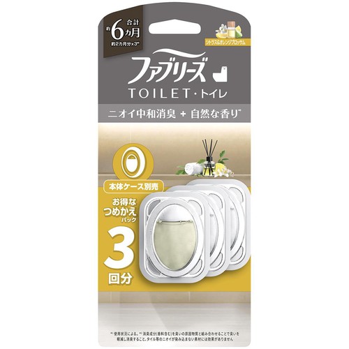 P&G ファブリーズトイレ用消臭剤 プレミアムシリーズ消臭+自然な香り シトラス&オレンジブロッサム 6.3mL x 3回分