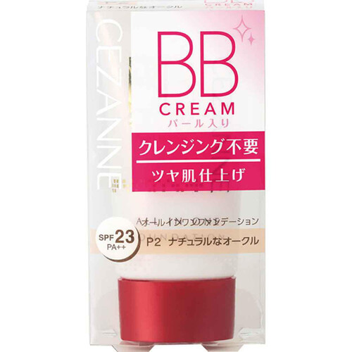 セザンヌ BBクリーム パール入り P2 ナチュラルなオークル 32g Green