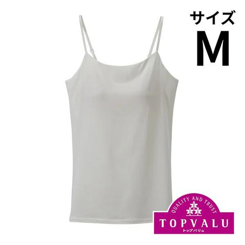 PEACE FIT(ピースフィット) SilkyFACT モールドカップ付 キャミソール 婦人 オフ M トップバリュ