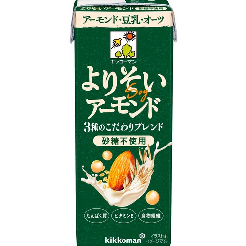 キッコーマンソイフーズ よりそいアーモンド 砂糖不使用 200ml