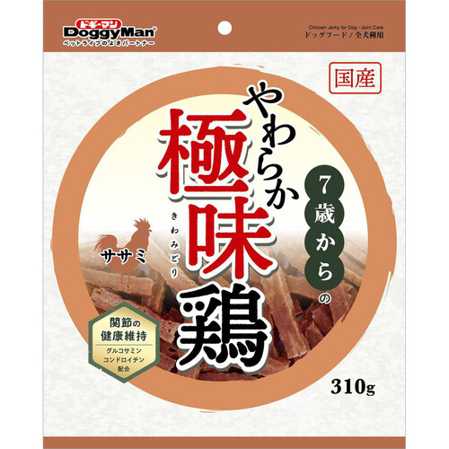 【ペット用】 ドギーマンハヤシ 【国産】7歳からのやわらか極味鶏 ササミ 310g